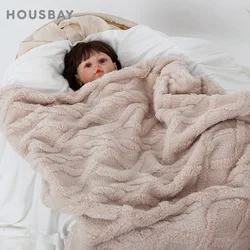 Couverture en Velours Douce et LégÚre pour Bébé, Emmaillotage Solide pour Documents, Tafu en Peluche, Couette pour Enfants, Hiver