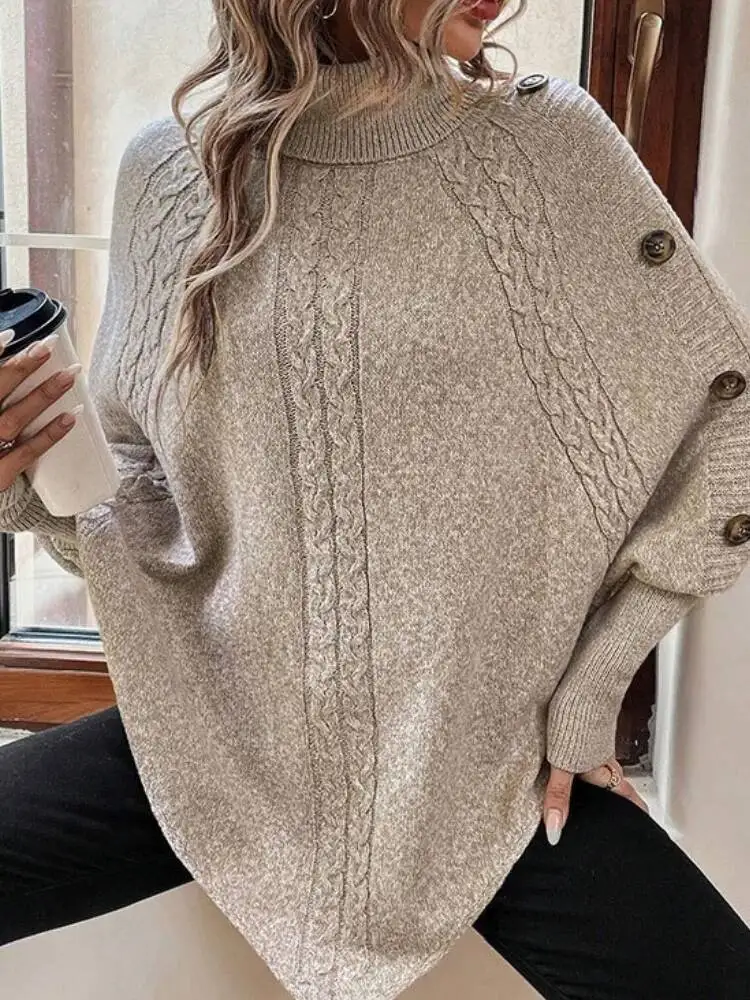 Women's Sweater Autumn Winter Loose Sweater Oversized Stripe Round Neck Knit  Long Sleeve Plus Size Rainbow Knitwear