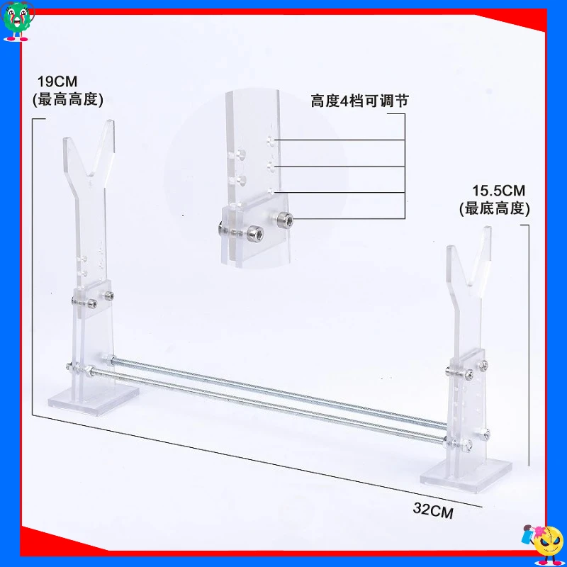 2026 1pc/2pc Thickened Acrylic Toy Gun Display Rack Adjustable Universal Durable Storage Stand For Toy Gun Display