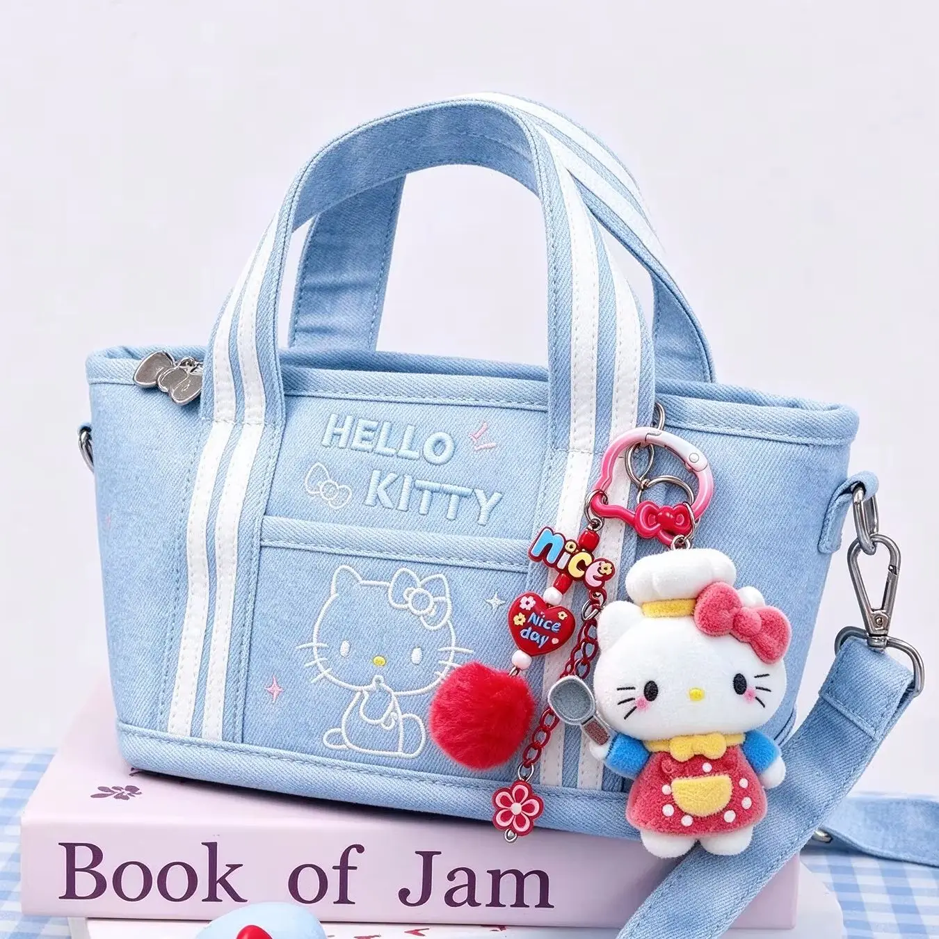 Storage Bag Pendant Plush Chef Cat Keychain Backpack Pendant Cute Car Keychain Bag Pendant Small Pendant