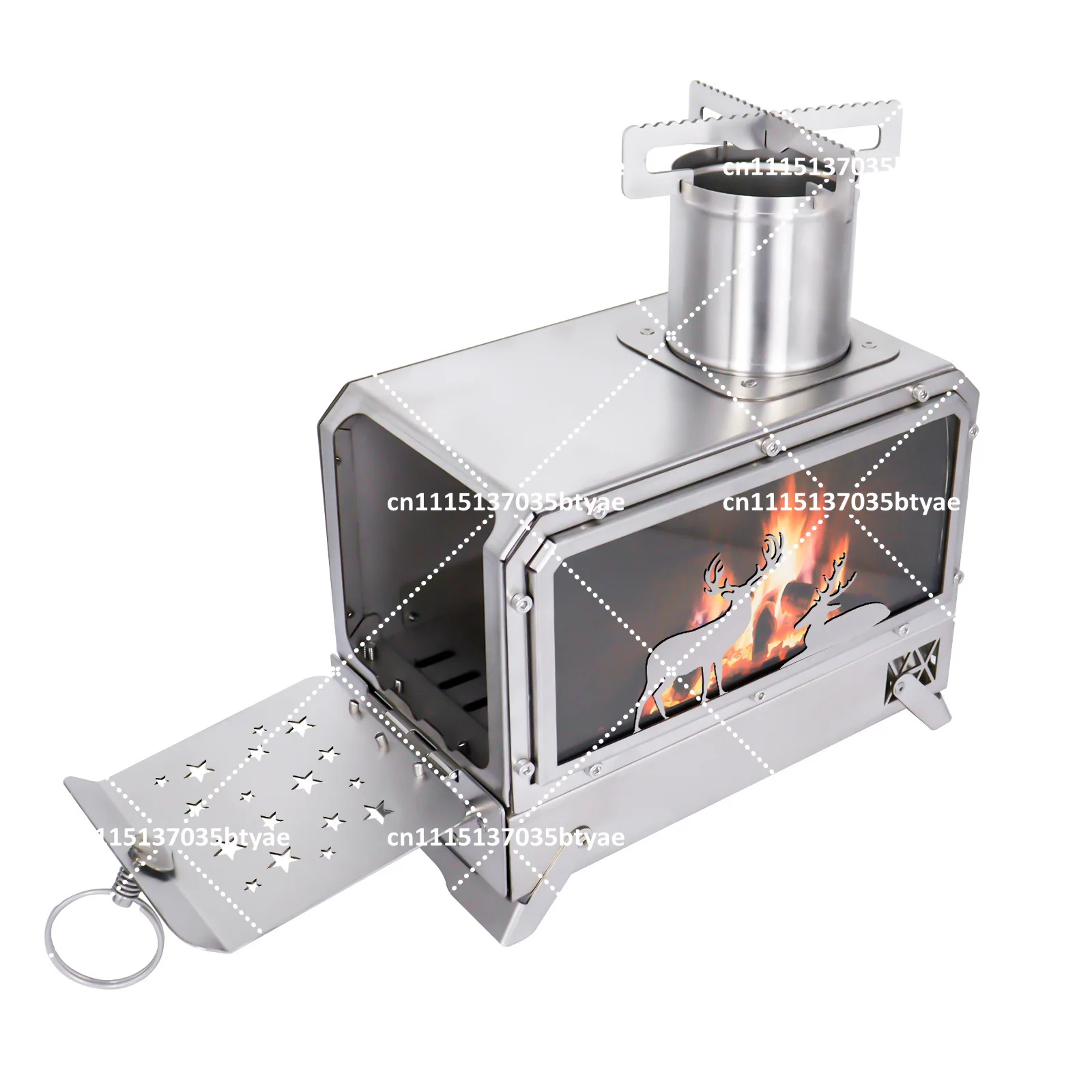 Portable Camp Stove - Multi-Fuel Tabletop Design for Outdoor Cooking