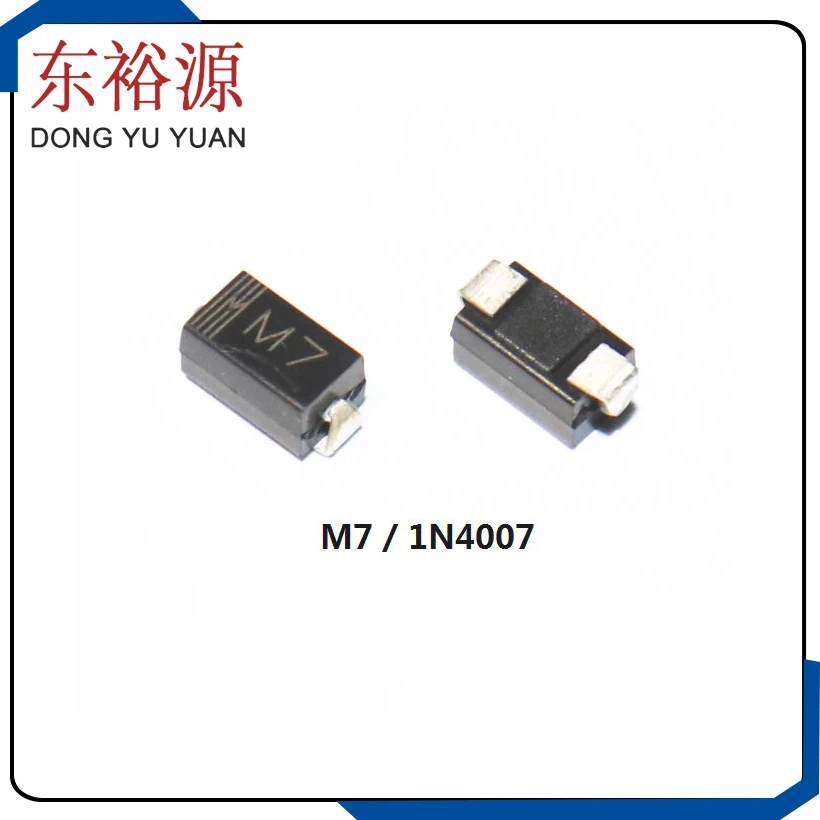 Free Shipping One Lot 100pcs 4007 1A 1000V 1N/1N4007 SMA M7 Rectifier Diode