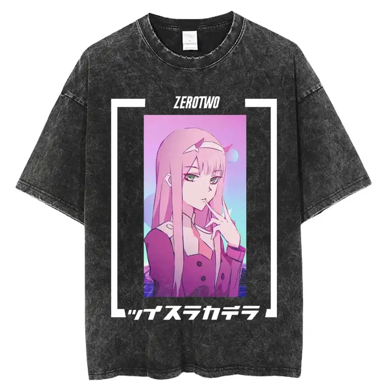 Japanese Hot Anime DARLING in The FRANXX Zero Two High-end Luxury Oversized High Quality Hot Product Unisex Couples Breathable