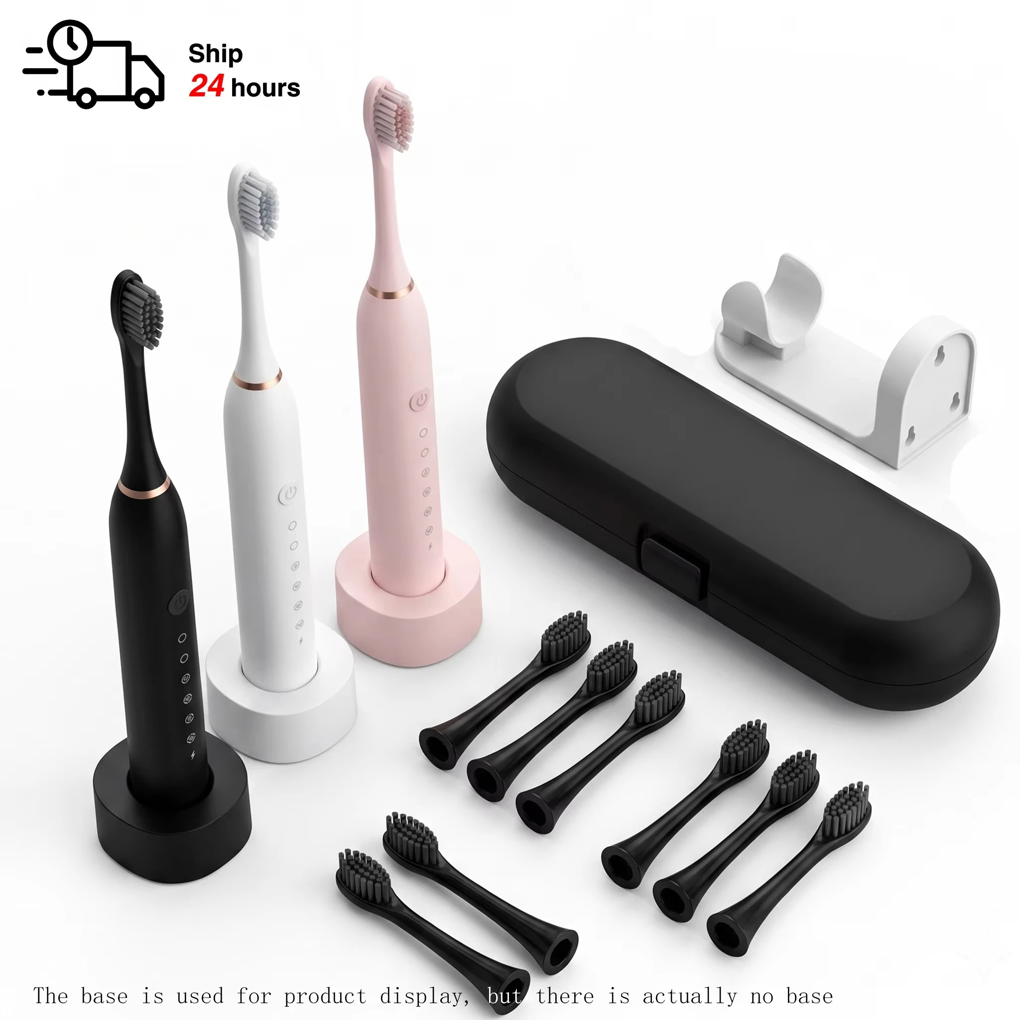 Electric Ultrasonic Toothbrush Six Speed Mode Home Soft Hair USB Charging IPX7 Waterproof Toothbrush Washable DuPont Toothbrush head 8 Brush Heads Whitening Touch Key Operation Gear Adjustment indicator 2 Minutes Smart Timer