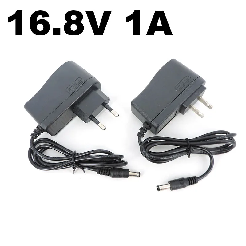 Akumulator litowo-jonowy 16.8V 1A ładowarka adapter ścienny AC DC do wkrętaków 14.4V serii 4 18650 bateria litowa 5.5*2.5mm