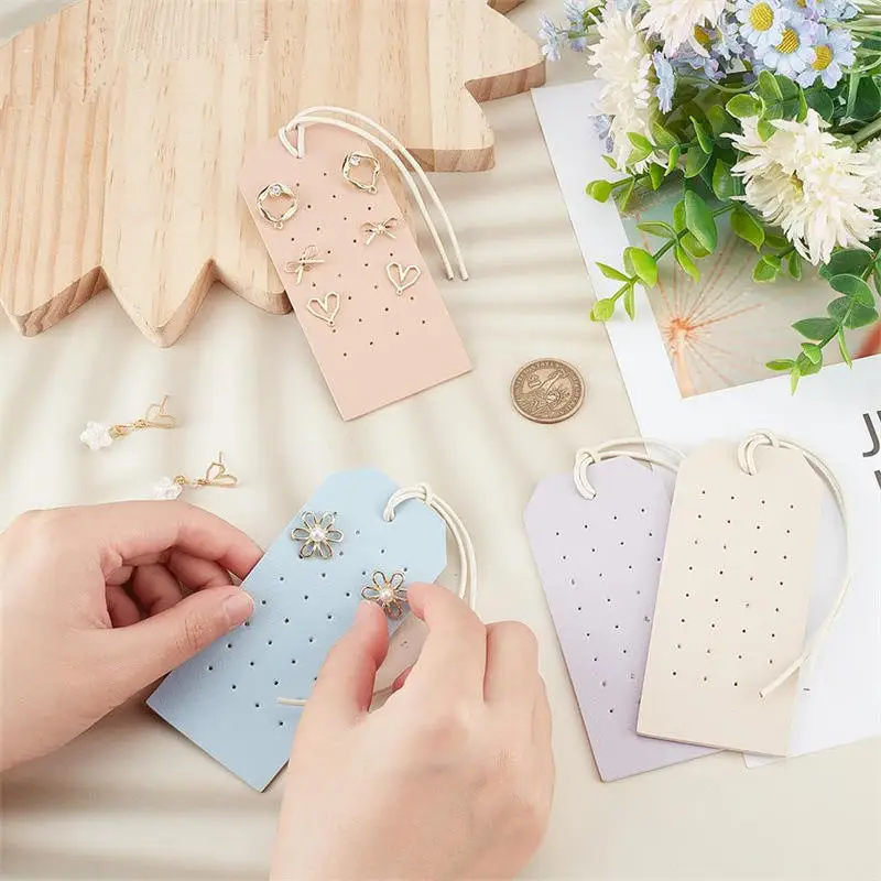 

Многофункциональная подставка для серег из искусственной кожи, портативный органайзер для ювелирных изделий, карточка для хранения серег, дорожный органайзер для серег