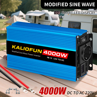 1000W/2200W/3000W/4000W modified wave inverter DC 12V/24V to AC 220V 50hz solar power inverter charger converter adapter EU sock