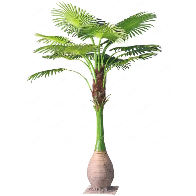 

Simulation Wine Bottle Coconut Tree Fake Large Indoor and Outdoor Frp Green Plant Tree Decorative Ornaments Plant Coconut Bonsai