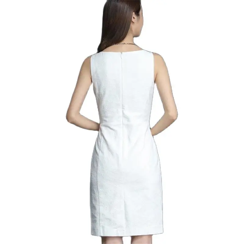 Women's Slim Hedging Pencil Dress Ladies' Intellectual Robe Slash Neck Summer Spring Hot Sale Female