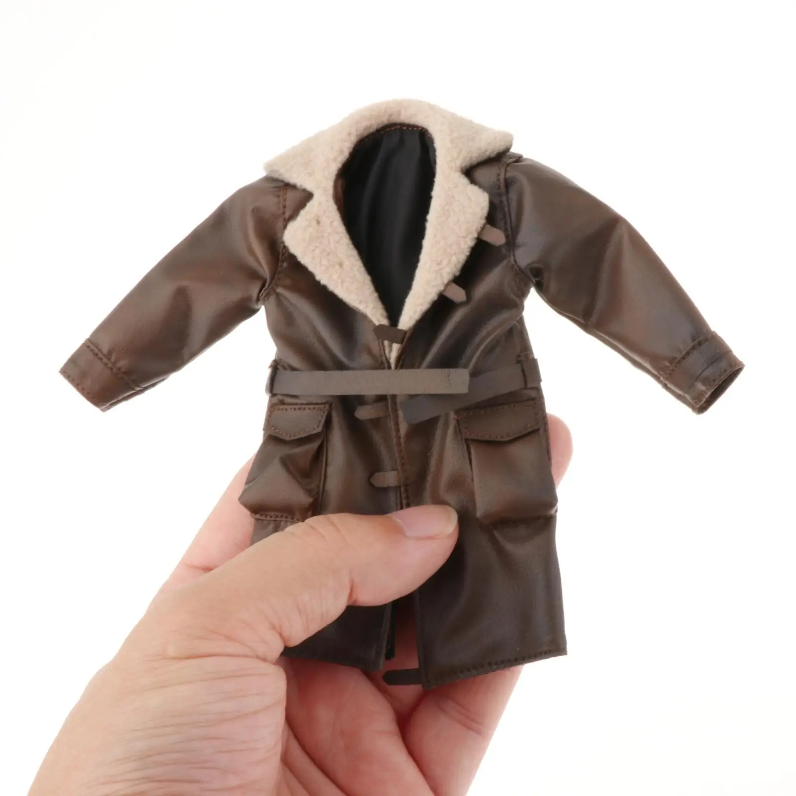 1/10 Scale Trench Coat for Male Female Soldiers Figures Dress up Accessory