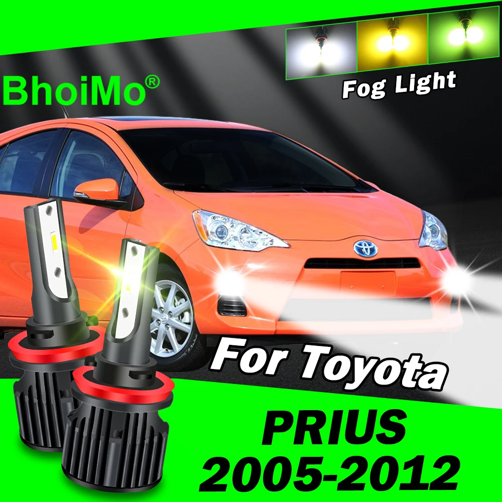 

BhoiMo для Toyota PRIUS, передняя противотуманная фара, лампа 2005 2006, 2007, 2008, 2009, 2010, 2011, 2012, светодиодные лампы