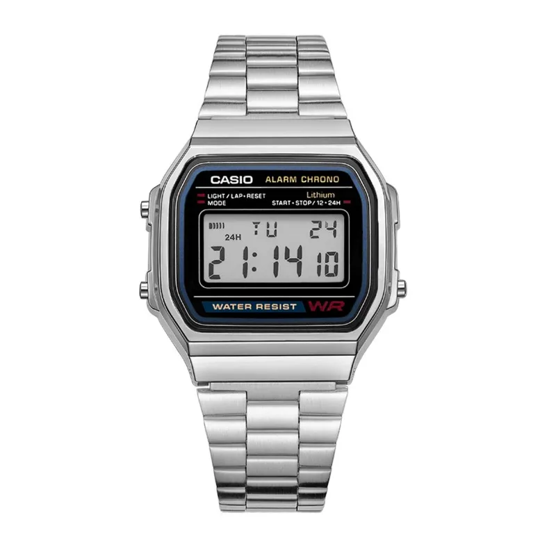 Casio A158WA-1D Retro Classic Small Square Multifunctional Sports Watch LED Digital Display Waterproof Electronic Wristwatch