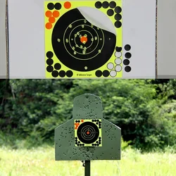 50 Sheets 8 Inch Shooting Target Stickers Fluorescent Yellow Self-Adhesive Splatter Target Sticker Shooting Training Paper