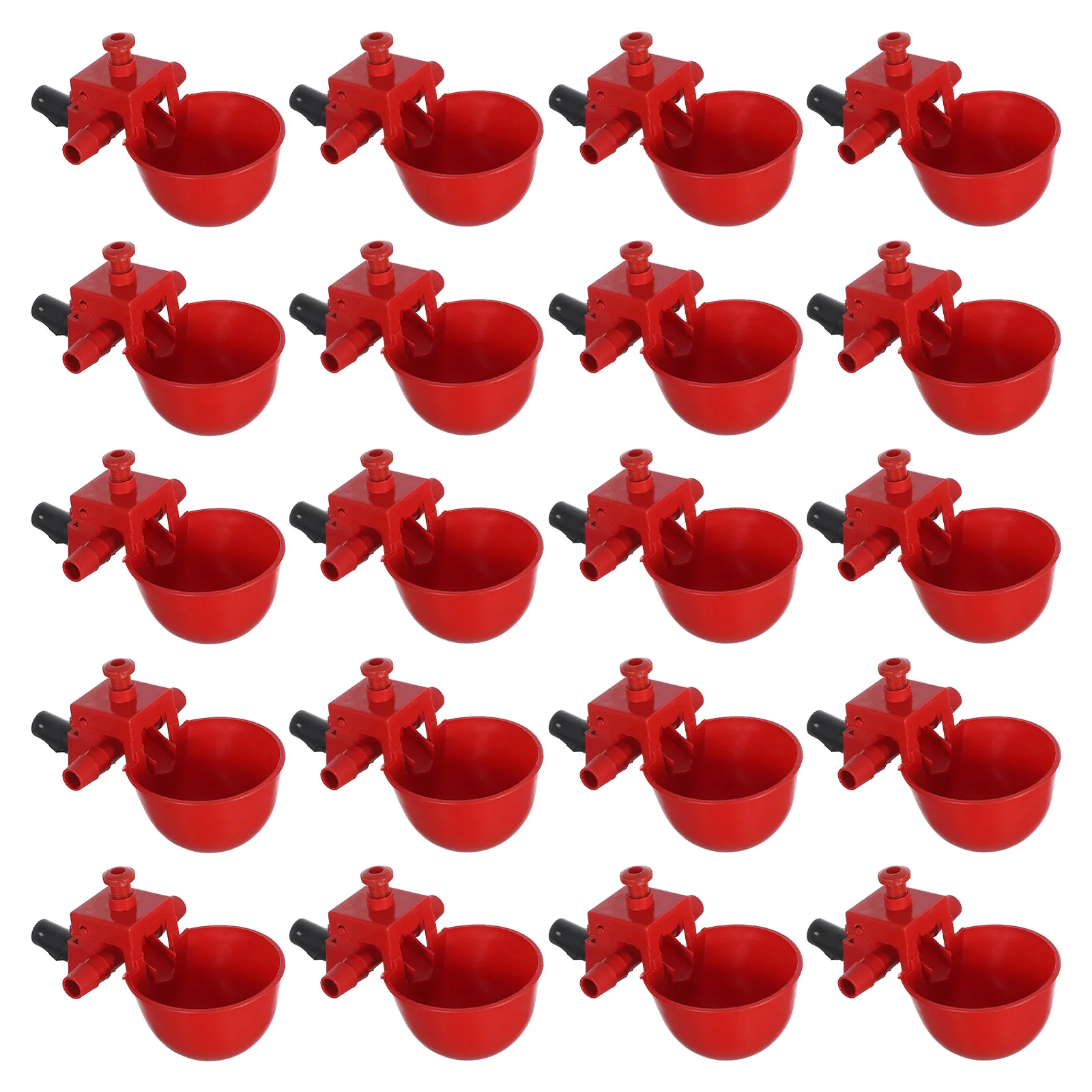 

20pcs Chick Waterer Durable Automatic Cups for Pigeons Quail Chicken Pets Stainless Steel Drinkers Farm Use poultry Supplies