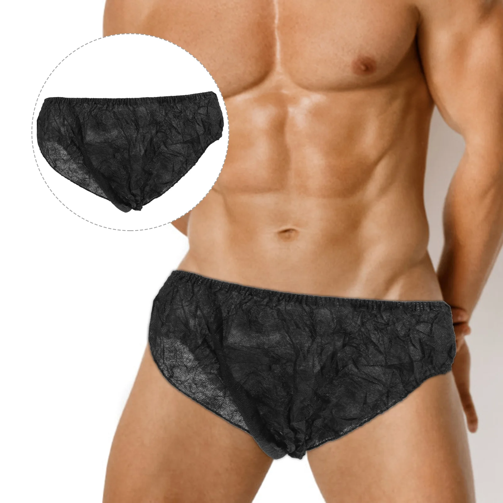 10 calzoncillos desechables negros para hombre, pantalones cortos Jorts, bragas de viaje para hombre