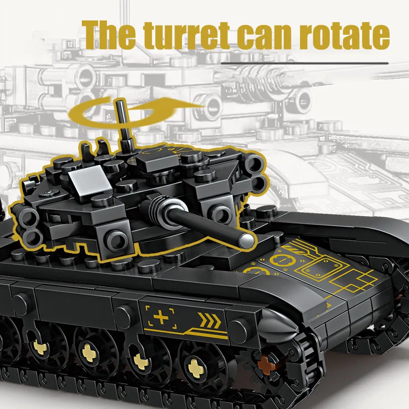 Military MOC 4 IN 1 M1A2 Main Battle Tank Model Building Blocks 1134pcs DIY Challenger Tank Bricks Toys For Children Gifts