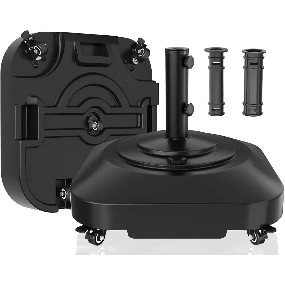 

Sturdy Wheeled Umbrella Stand for Outdoor and Poolside Use, Holds Up to 100lb Umbrellas