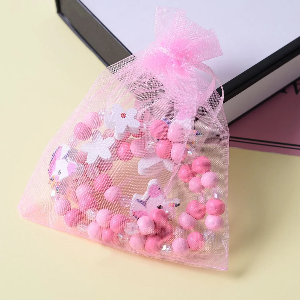 2 unids/set de collar de cuentas de plástico y madera de colores, pulsera para niños, colgante de unicornio, joyería, regalo, accesorios de vestir para fiesta