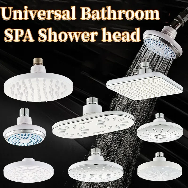 

1PC Shower Head ABS Handheld Water Saving Rround Faucets Universal SPA Rainfall Top Sprayers for Home Hotel Bathroom Accessories