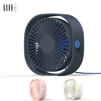 3 Life Mini USB Desktop Fan 3 Speed Portable Cooling Fan with 360 Rotation Adjustable Angle for Office Household Traveling Car