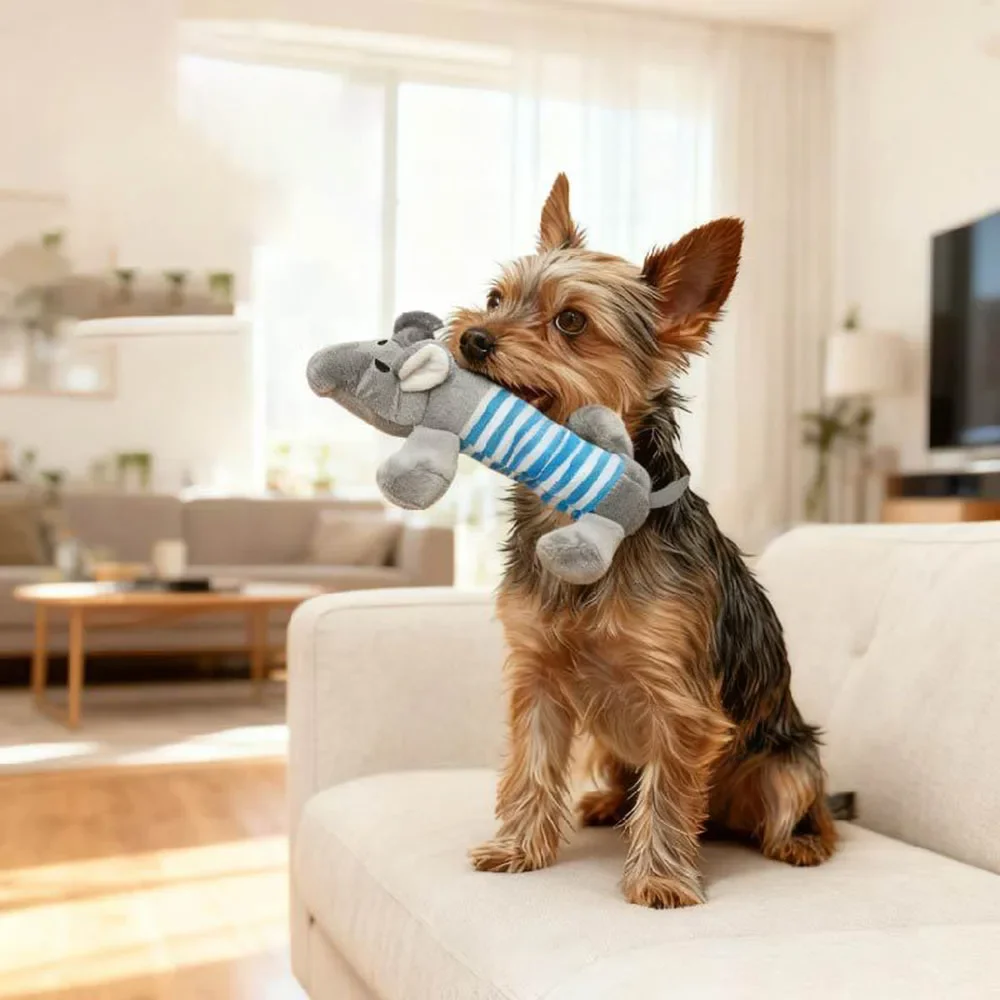 Juguete masticable con sonido para cachorros – Peluche divertido y resistente - imagen 3