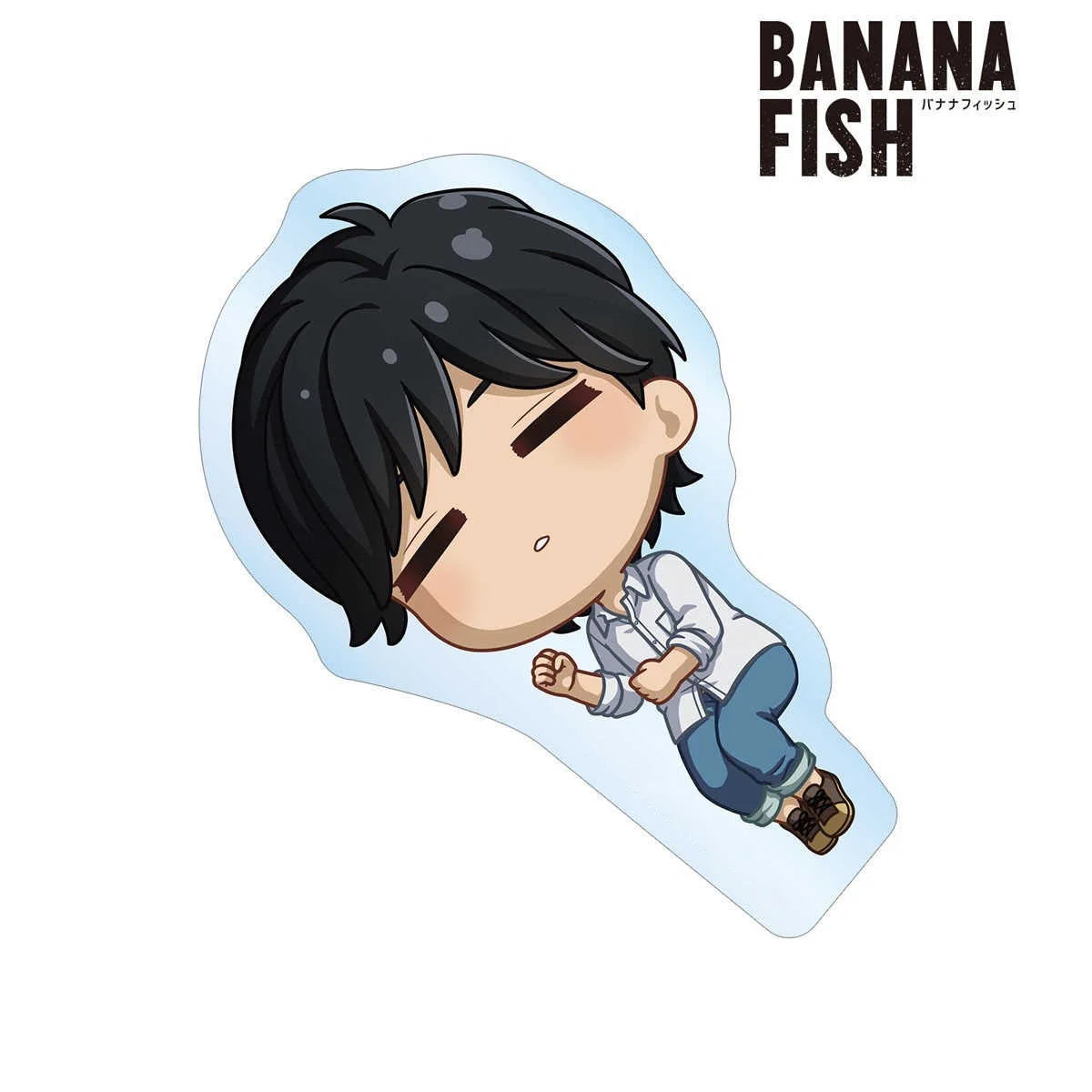 Loen Store Charm BANANA FISH Shorter Wong Chibikoro Lee Yut-Lung Acrylic HD Characters Keychain Pendant Ornament About 6cm