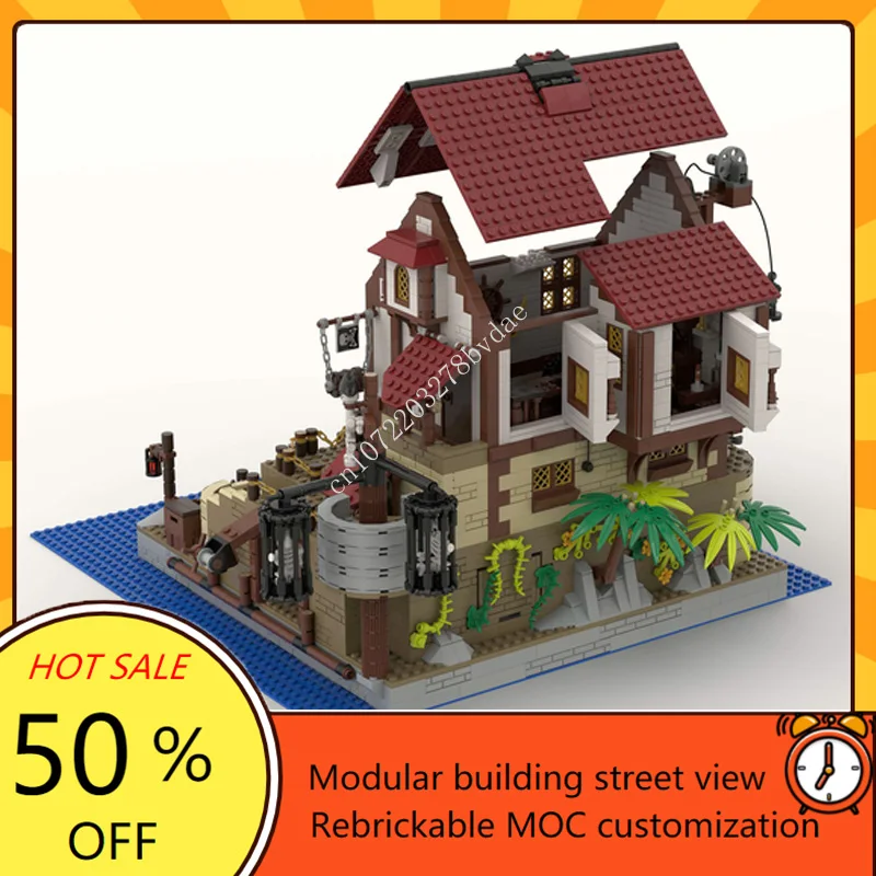 Bloques de construcción para niños, juguete de ladrillos para armar Villa pequeña, serie Modular MOC Creative street view, ideal para regalo, 2092 piezas