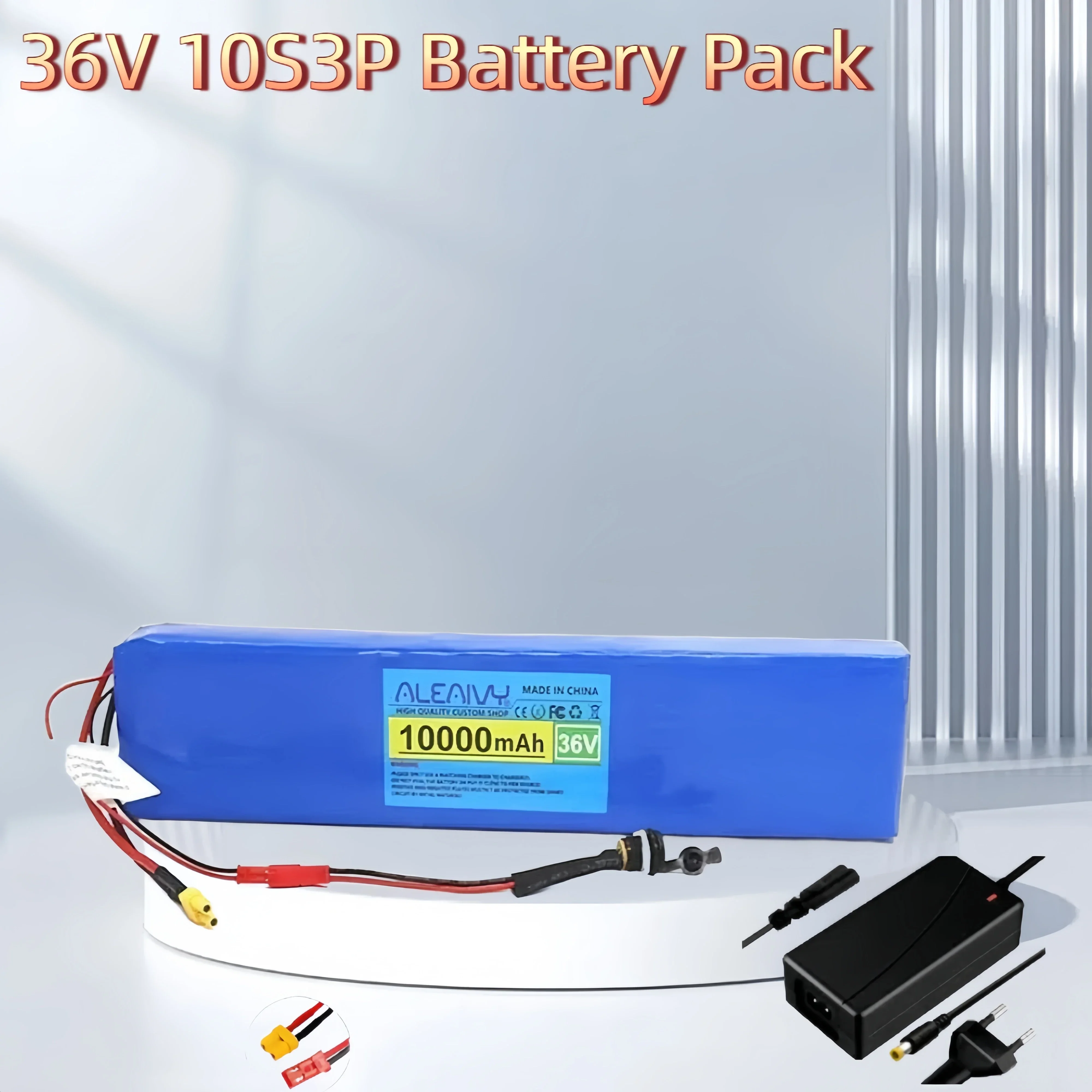 

NEW 36V 7.8Ah-10Ah Lithium Battery Pack (18650 10S3P,250W),for XiaomiScooter +42V Charger with XT30 JST Plug,Stable Power Supply
