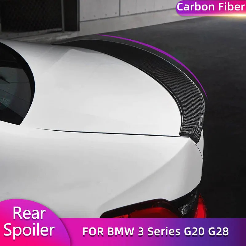 

Carbon Fiber Rear Trunk Spoiler Wings for BMW 3 Series G20 G28 Sedan 4-Door 2020-2023 Car Racing Rear Spoiler Boot Wing Lip