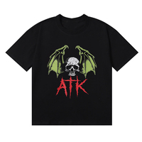New Gallery DeptATK NIGHT T-shirt with Dark Night Demon King Print Pure Cotton Casual Short-sleeved T-shirt for Men and Women