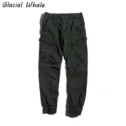 CAAYU Mens Cargo Pants Men Fashion 2022 Joggers Male Hip Hop Japanese Streetwear Trousers Jogging Casual ArmyGreen Pants for Men