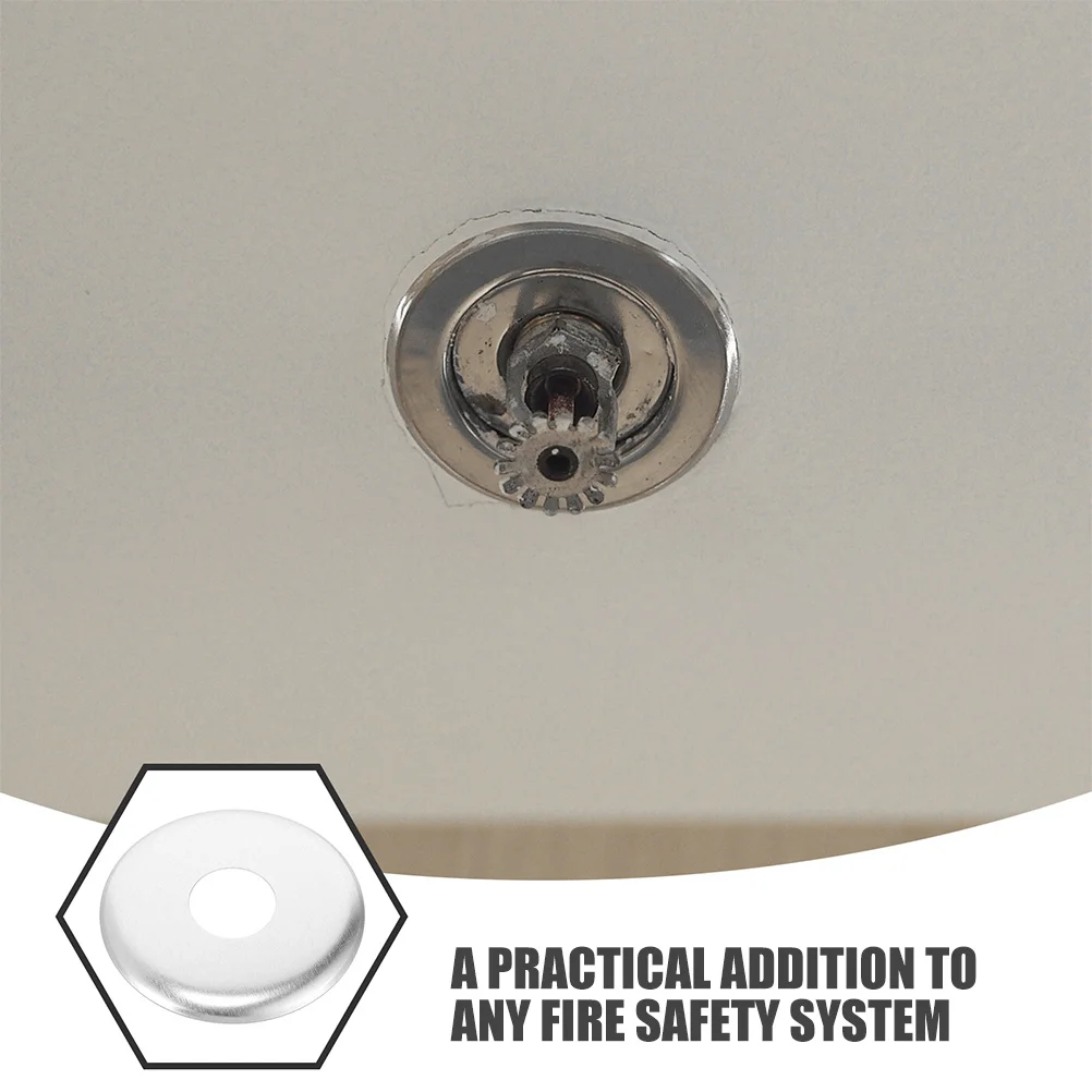 10 قطعة غطاء رش الحريق الفولاذ المقاوم للصدأ جدار مستدير سبليت شفة الزخرفية لوحة شعار ل أنابيب المياه سبلاش الحرس #6