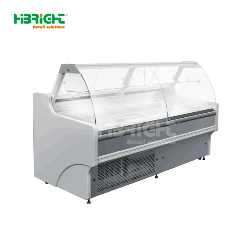 custom.Supermarket Commercial Storage Refrigerator Square Type Butcher Meat Counter