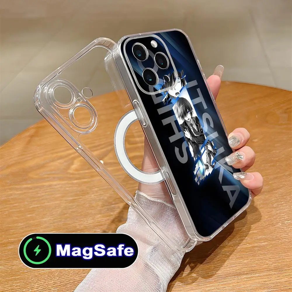 

Чехол для телефона Date a Live Itsuka Shido для iPhone 17, 16, 15, 14, 13, 12, 11 Air Pro Max Plus Mini Magsafe, прозрачный красочный чехол, роскошный