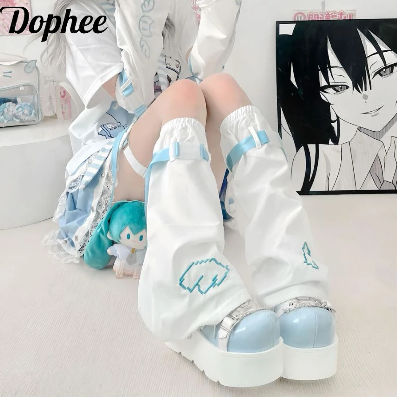 

Dophee Original White Sock Covers Spice Girls Harajuku Subculture Y2k 2D Cute School Stduents Leg Warmers Japan Style 2024