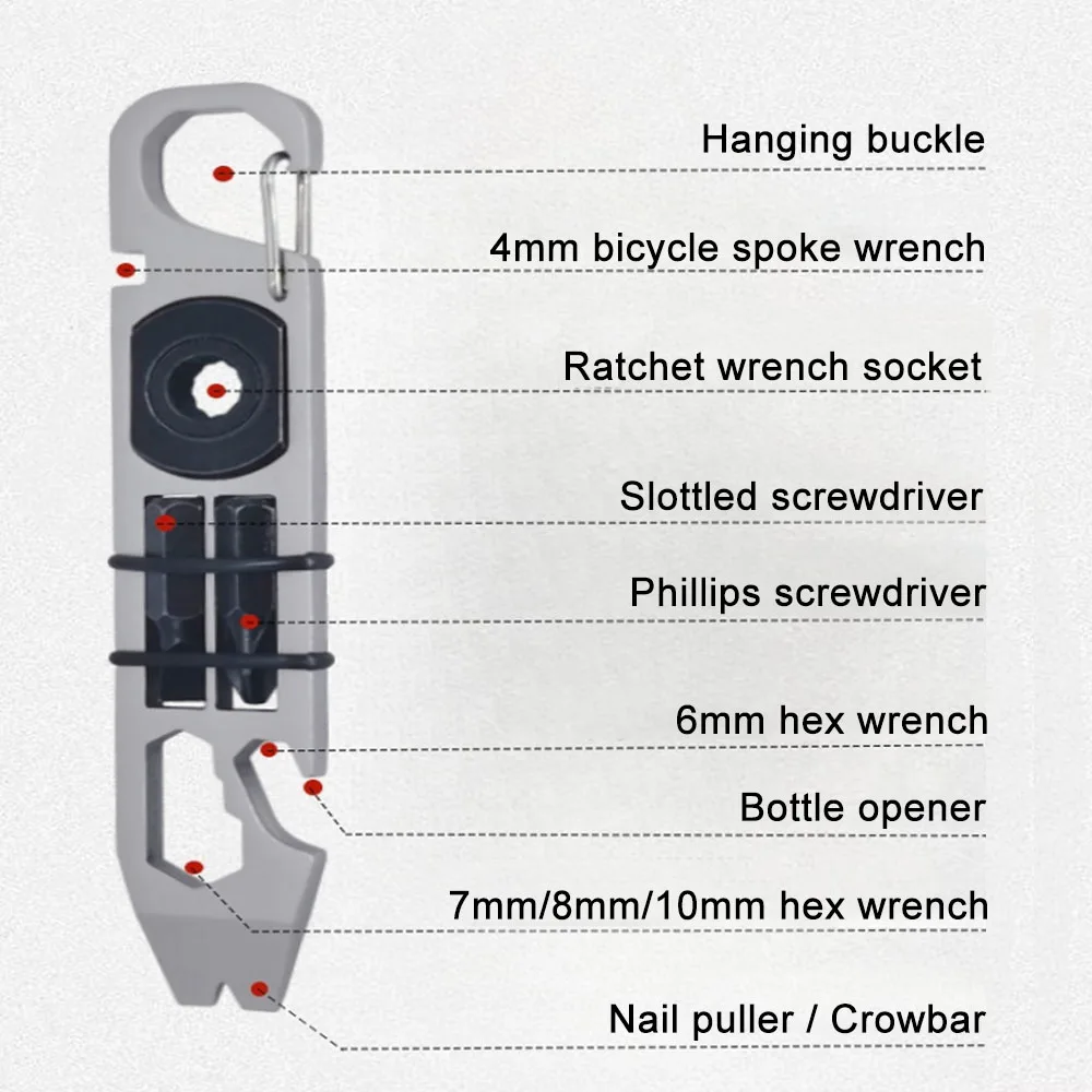 Imagem -03 - Multifuncional Ratchet Screwdriver Mini Edc Multitool Chave Allen Abridor de Garrafas Portátil Outdoor Bike Repair Tools