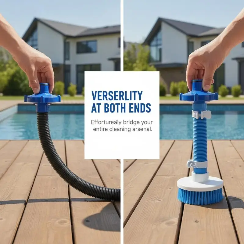 @*Pool Hose Adapter Universal Fit Easy Installation Connector for Outdoor Swimming Pool Vacuum Cleaner Cleaning Accessories