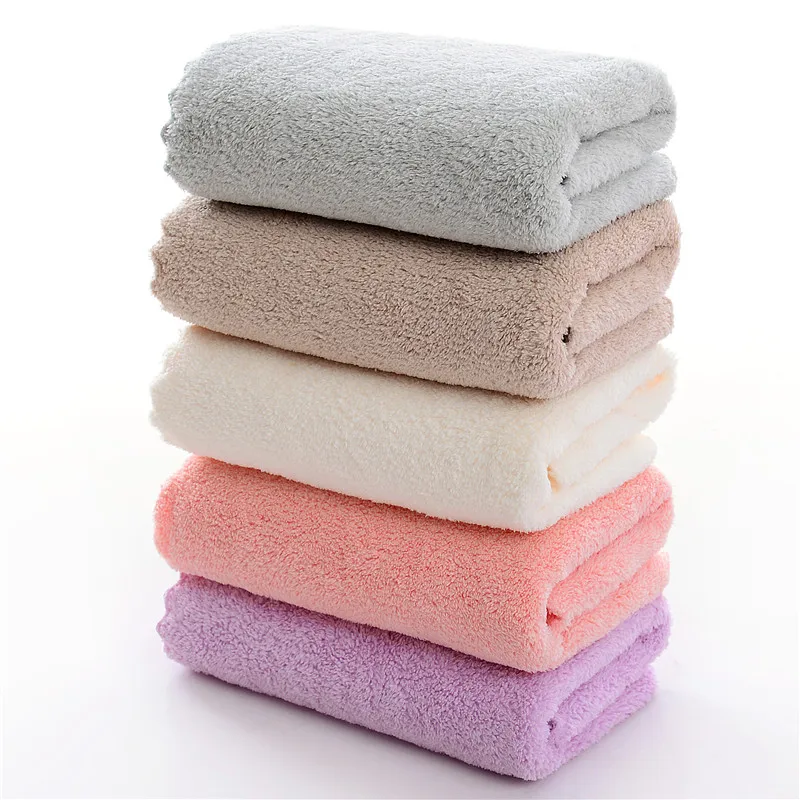 Cleaning towel,absorbent,soft,comfortable,breathable,shower and hair dryer towel,ultra-fine fiber coral velvet facetowel 35x75cm