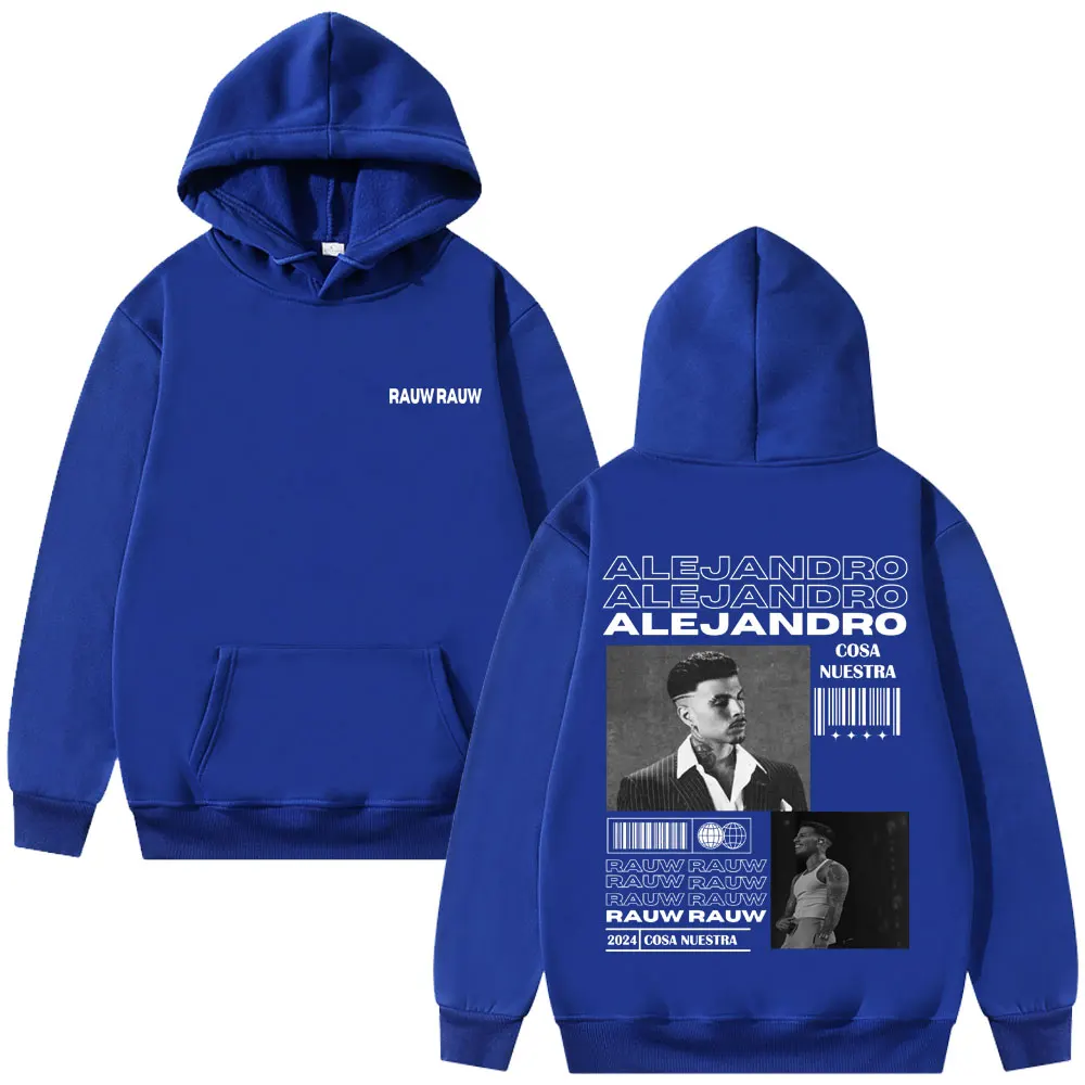 Cantor rauw alejandro cosa nostra álbum impressão hoodie masculino feminino moda vintage moletom topos masculino hip hop oversized hoodies