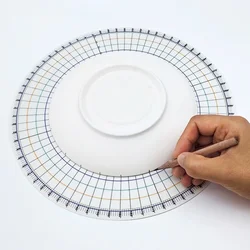 26cm Circular Divider Billet Dividing Ruler Drawing Measurement Trimming Tool for Pottery Wheel Handcrafts Clay Crafts Sculpting