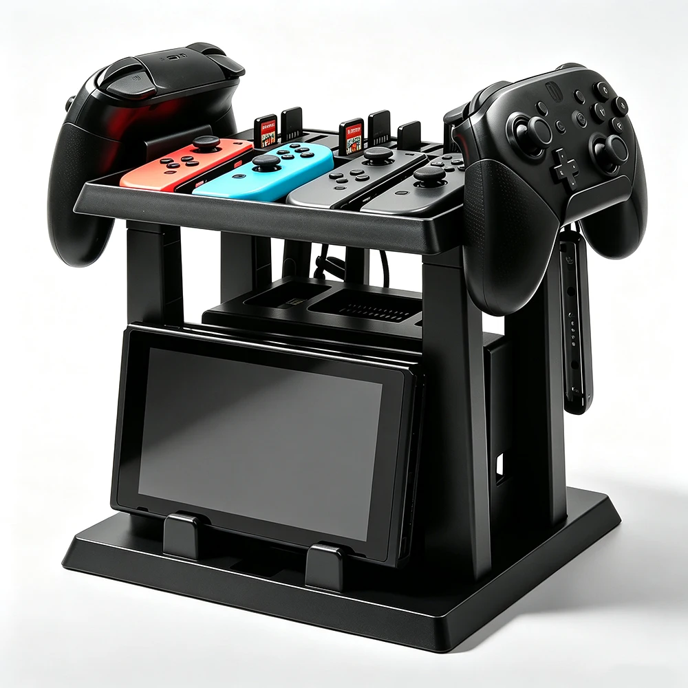 Gaming Console Organizer - حامل تخزين شامل لألعاب الفيديو لسلسلة