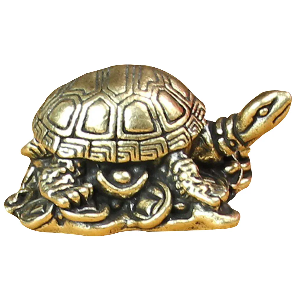 

Sculpture Yuanbao Turtle Ornaments Office Decorations Turtles Brass Figurine Mascot Craft