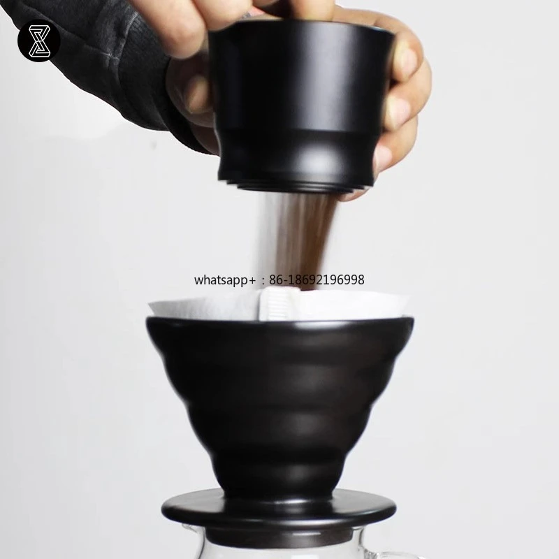 Coffee Powder Cup Aluminum Alloy Bean Warehouse 58mm Bean Grinder Hand Brewing Italian Powder Bowl Powder Drop Device