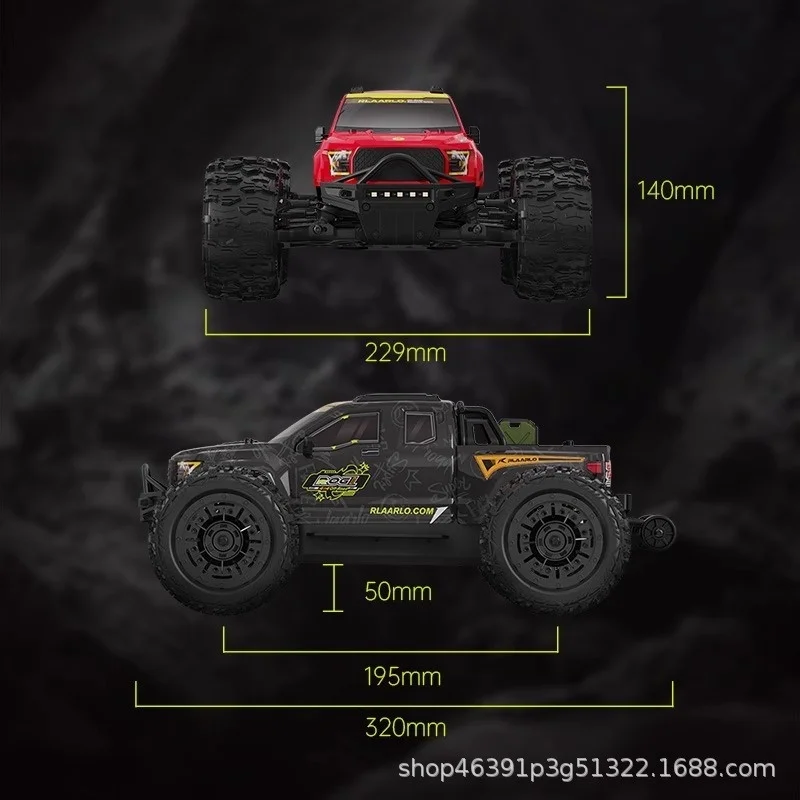 Véhicule télécommandé Gladiator, moteur sans balais 2845, ultra grande vitesse, véhicule tout-terrain 4 roues motrices, 3600kv, 1:14 rc