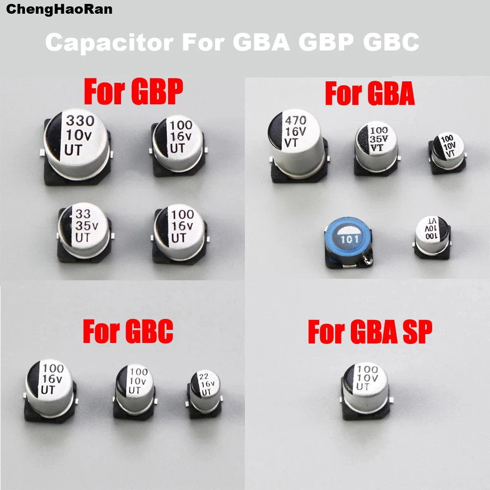 

High Quality 1Set Capacitor Inductor Replacement Parts For Gameboy Advance GBA GBC GBP GBASP Mainboard Repair Parts