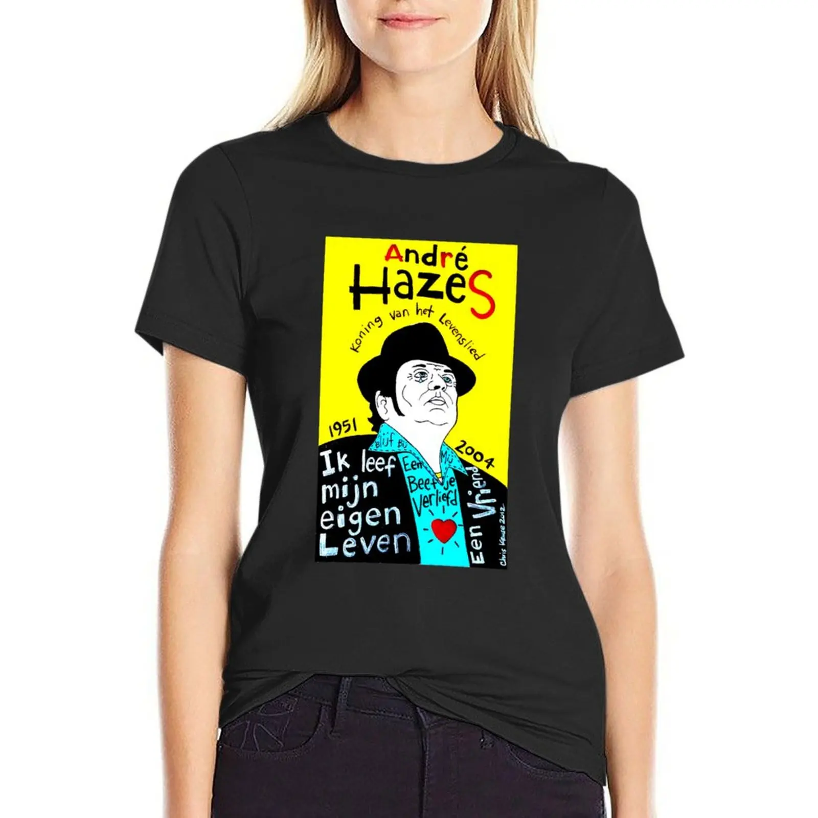 

Andre Hazes Dutch Pop Folk Art T-Shirt animal prinfor plus sizes sublime plus size tops fashion woman blouse 2025