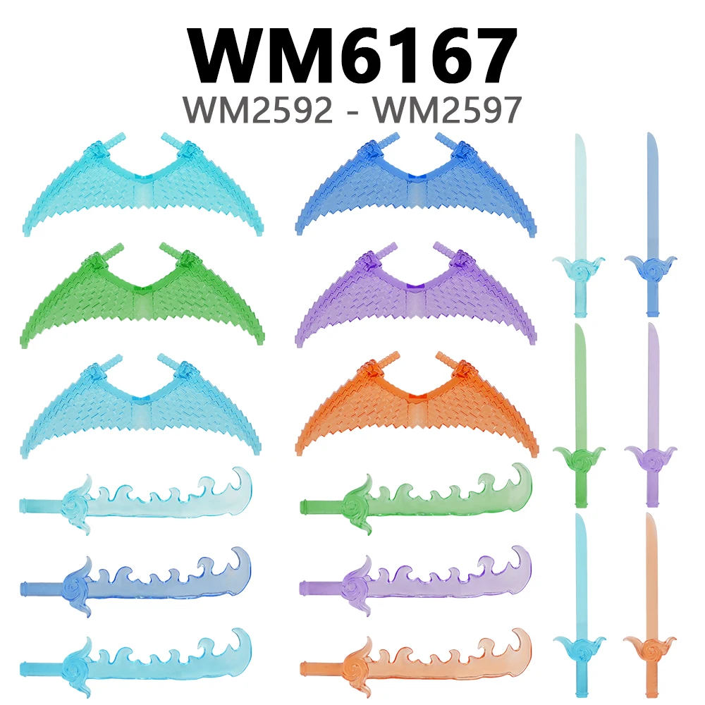 WM6167 WM2592 WM2593 WM2594 WM2595 WM2596 WM2597 Compatible with Action Figures Parts Bricks WM Blocks Accessories Toys For Kids