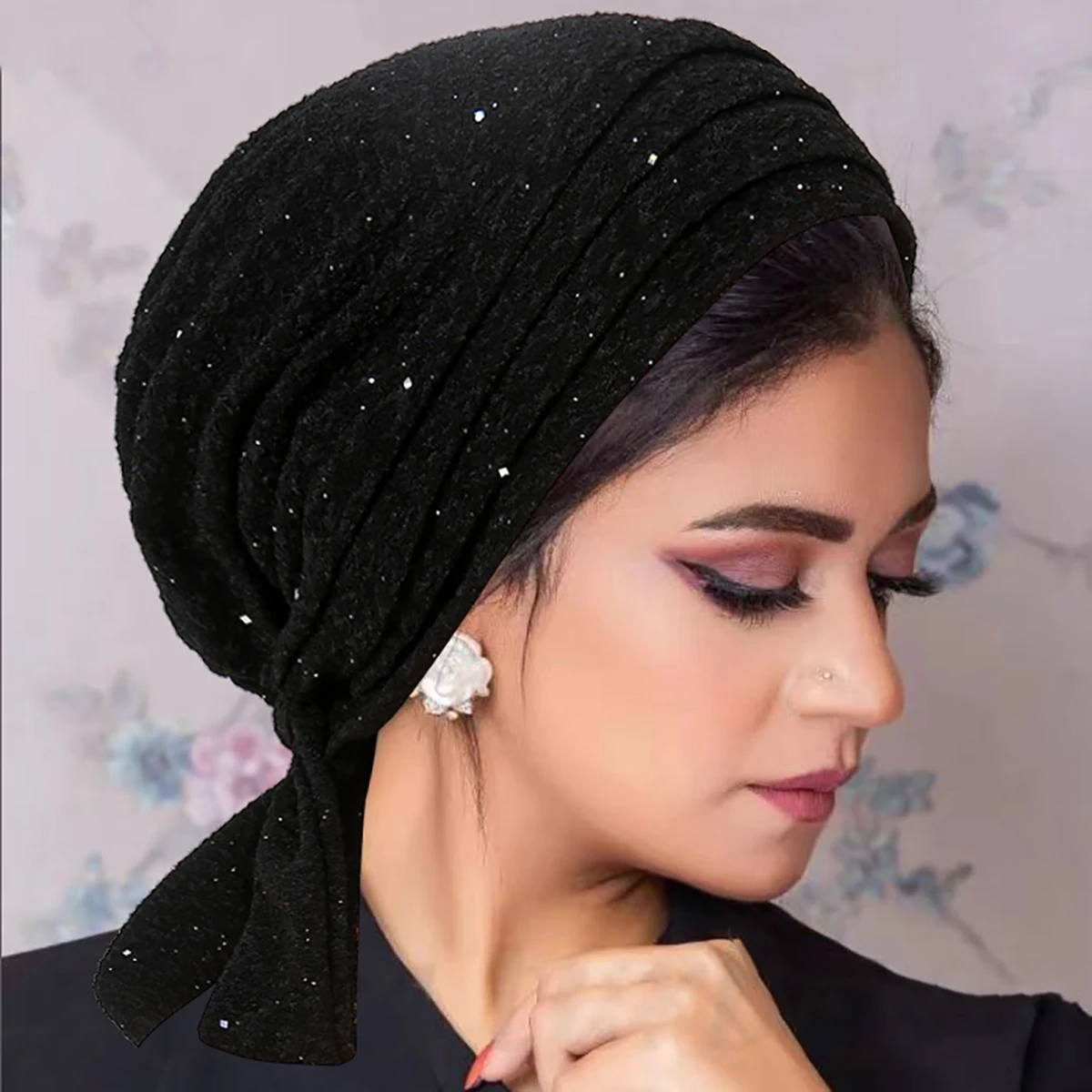 Berretto turbante a coda lunga multicolore donna Hijab musulmano berretto chemio islamico sciarpa per la testa sciarpa Hijab con copertura