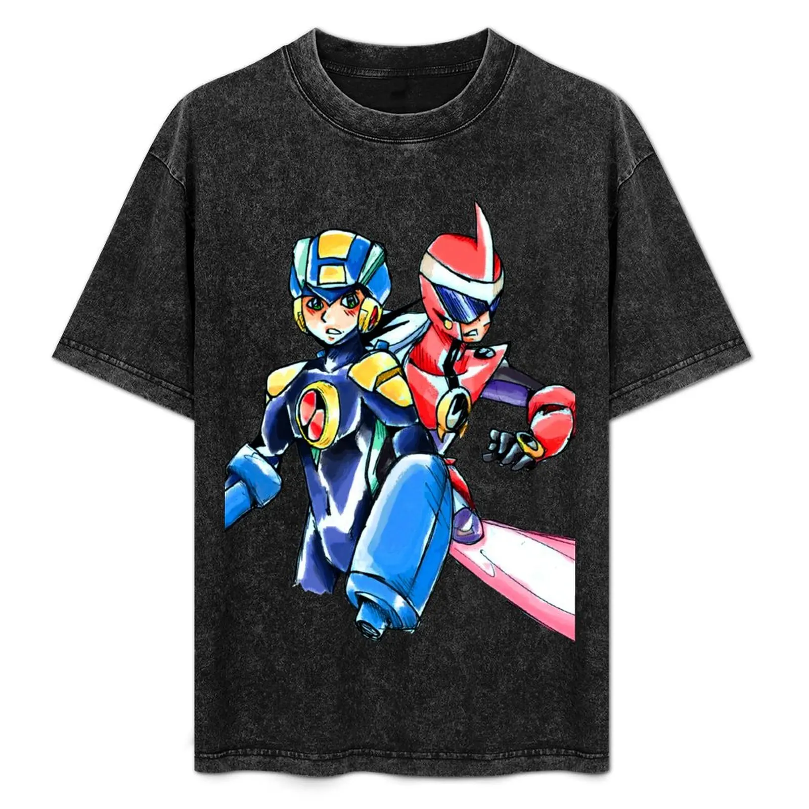 

Megaman & Protoman T-Shirt Basic Casual Wear Short Sleeve Top