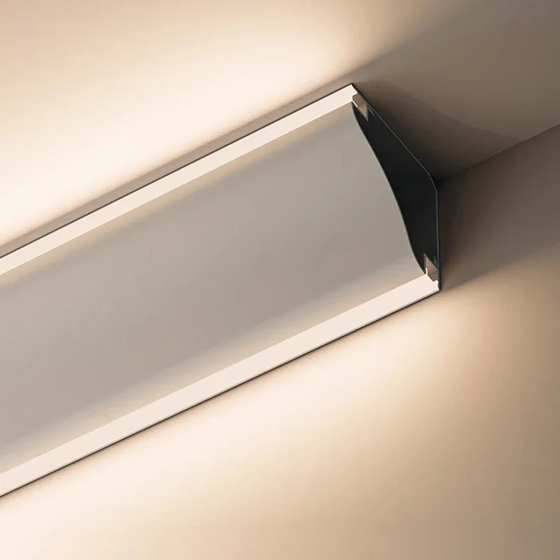 Oberflächen montierte Aluminium profile LED-Kanal Diffusor Decke Gips dekorative Linie Lampe einfach keine Haupt lichter Haupt beleuchtung
